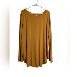 Zenana Outfitters Yellow Relaxed Long Sleeve Tunic